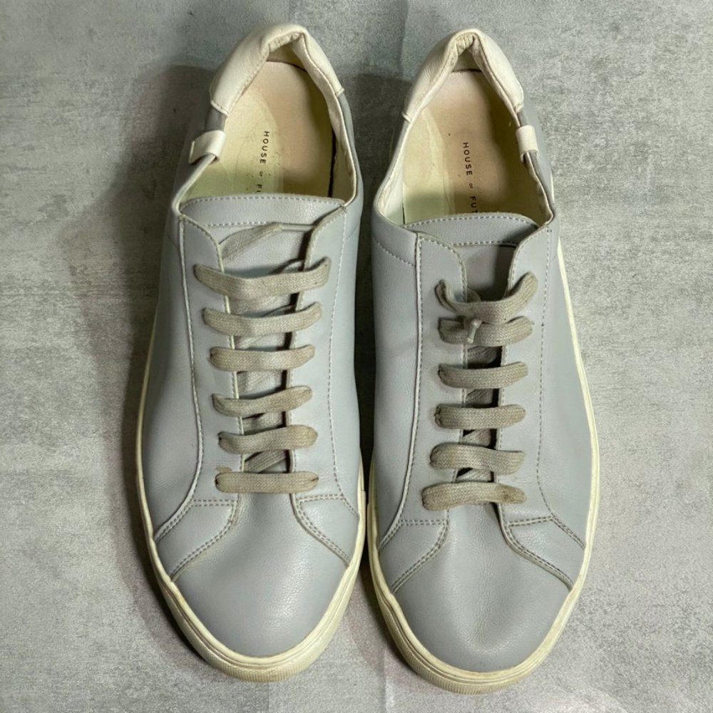 House of Future Light Grey Minimalist Low Top Lace